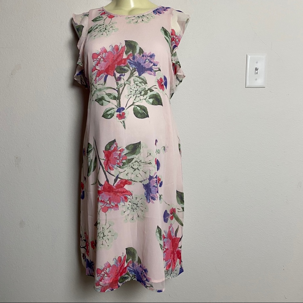 Motherhood Maternity Sleeveless Back Keyhole Dress